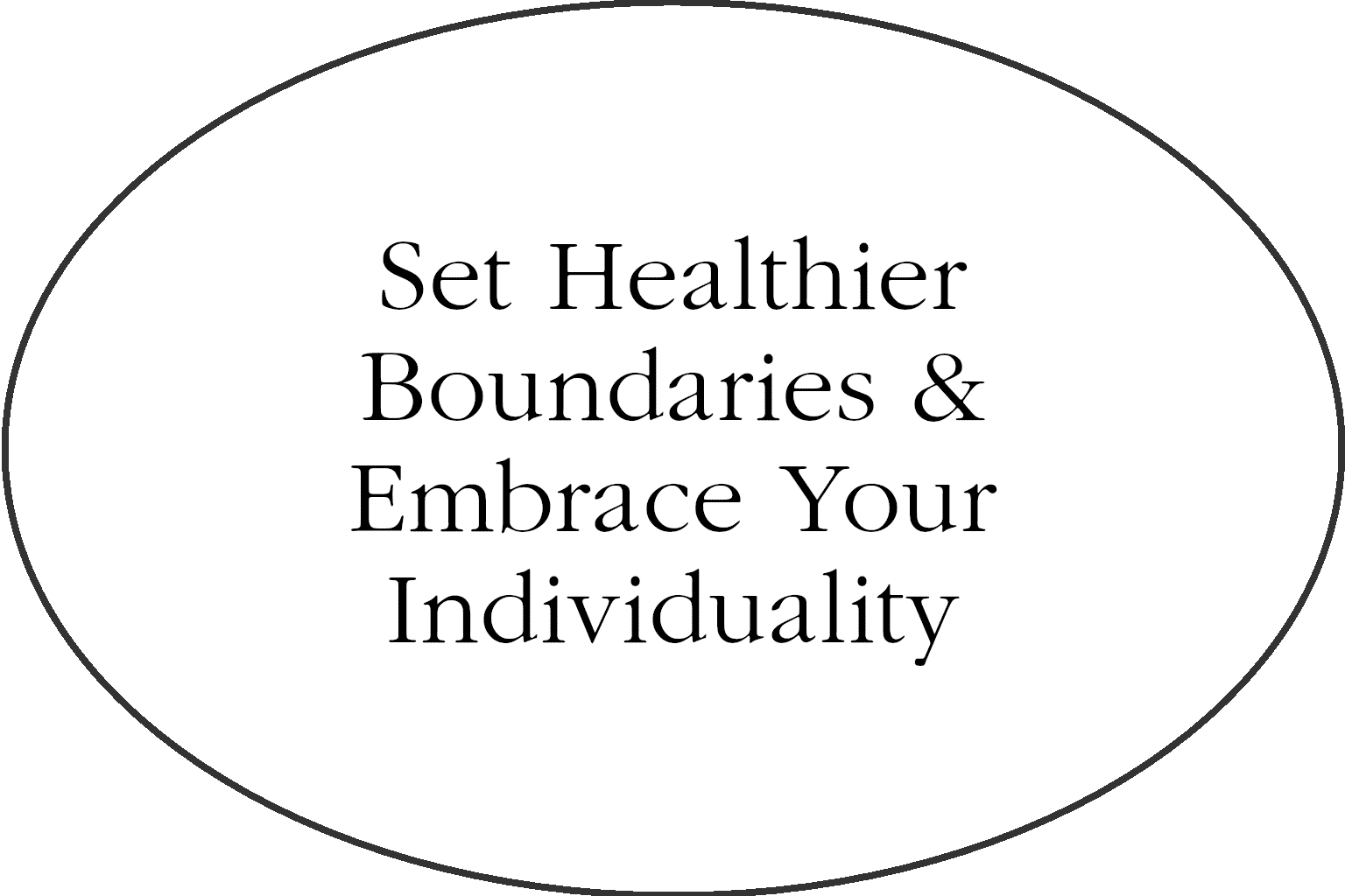 Set healthier boundaries, embrace your individuality